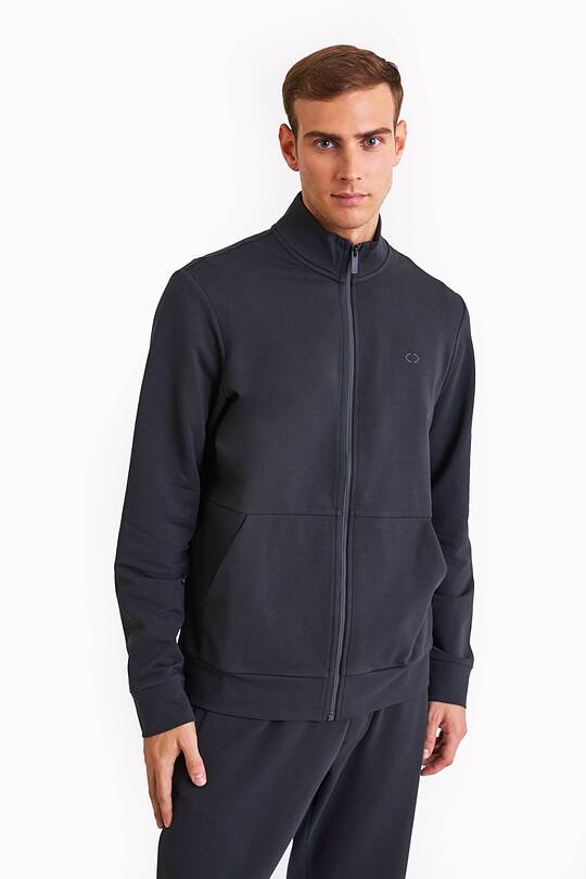 Organic cotton French terry full-zip sweatshirt 1 | Audimas