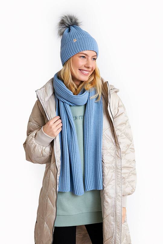 Knitted merino wool beanie with pom pom 2 | Audimas