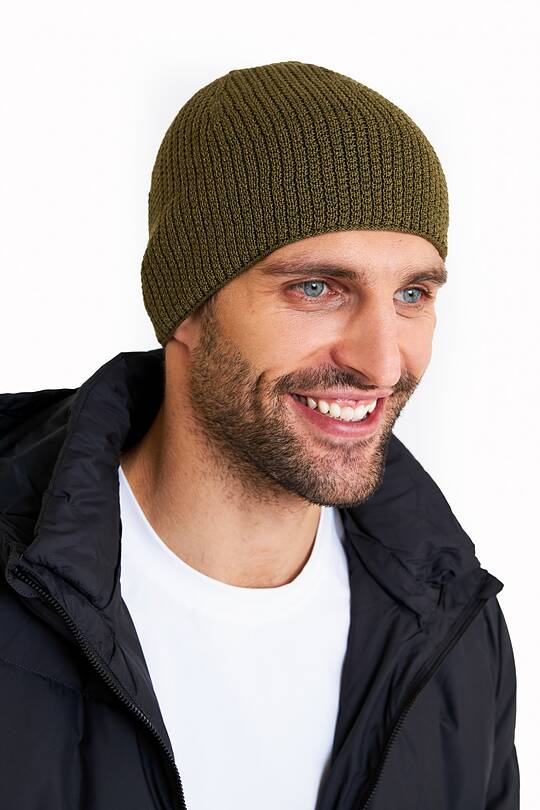 Merino wool beanie with braid pattern 1 | Audimas