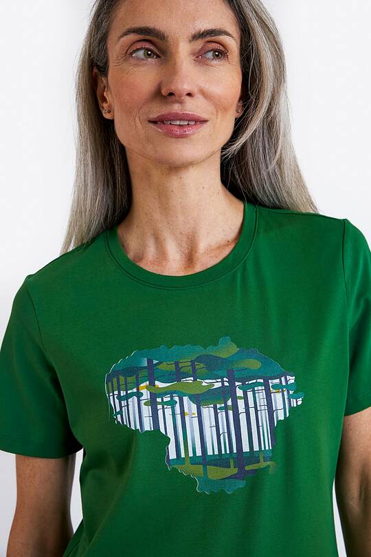 Short sleeves cotton T-shirt National forest 2 | Audimas