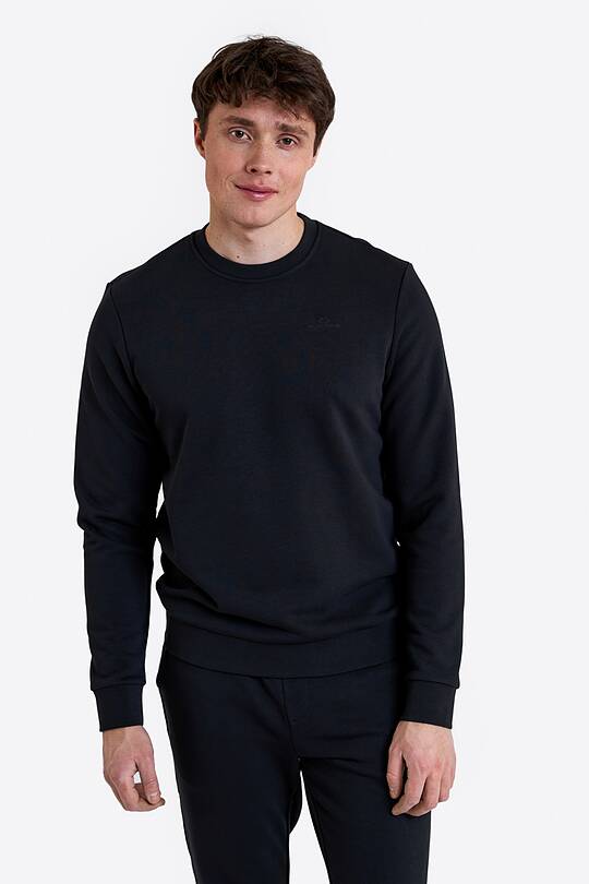 Cotton French terry crewneck sweatshirt 1 | Audimas