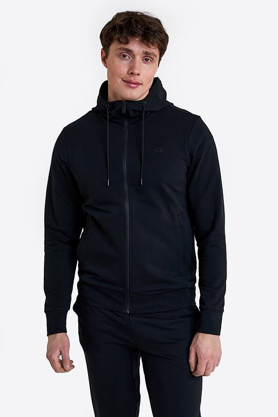 Organic cotton French terry full-zip hoodie 1 | Audimas