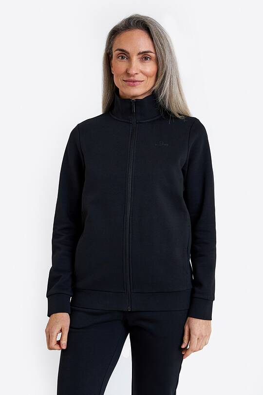 Cotton French terry full-zip sweatshirt 1 | Audimas