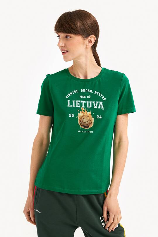 Short sleeves cotton T-shirt We are for Lithuania 1 | Audimas