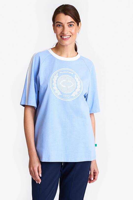 Oversized fit printed cotton t-shirt 1 | Audimas