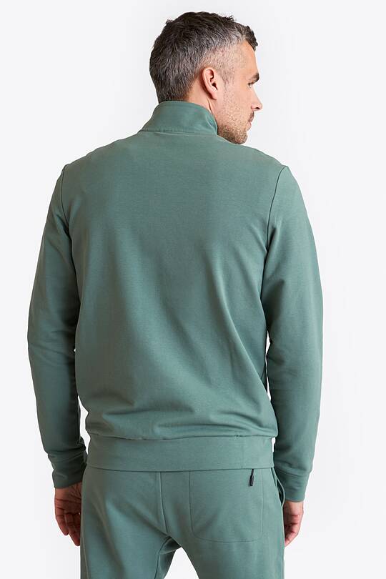 Organic cotton French terry full-zip sweatshirt 2 | Audimas