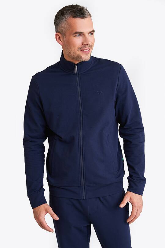 Organic cotton French terry full-zip sweatshirt 1 | Audimas