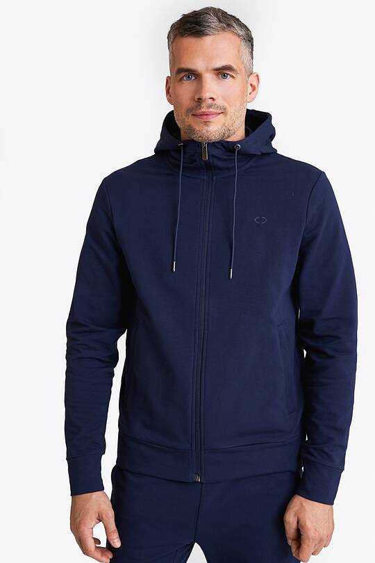 Organic cotton French terry full-zip hoodie 1 | Audimas