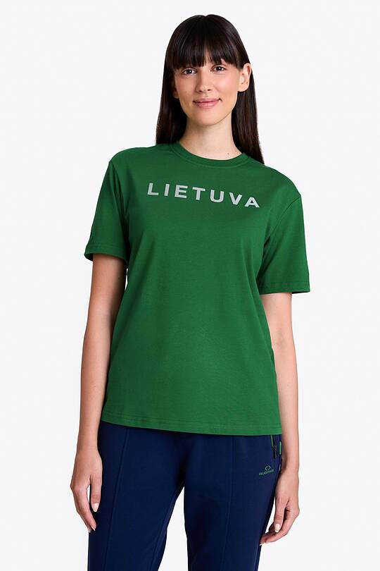 National collection embroidered cotton T-shirt 1 | Audimas