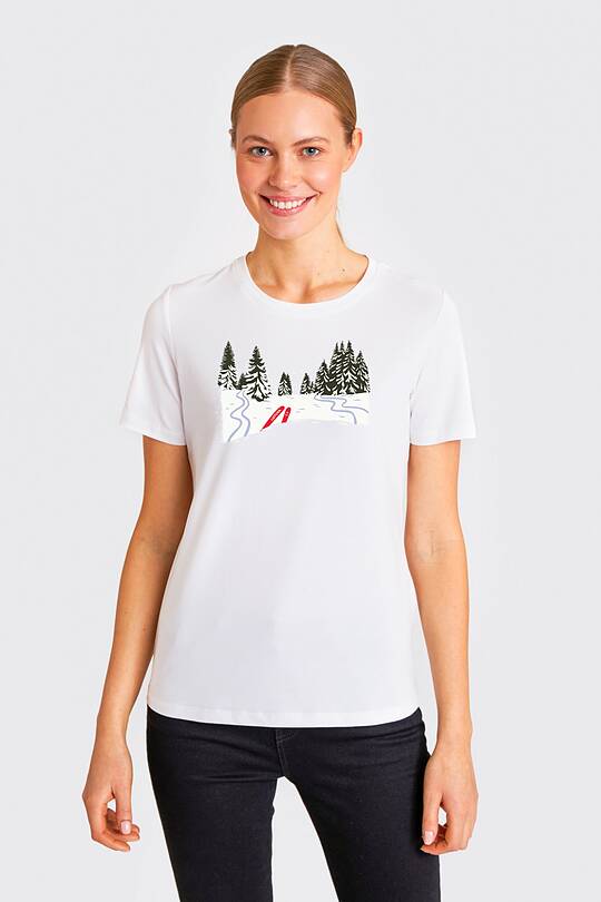 Short sleeves cotton T-shirt  Snowy horizons 1 | Audimas