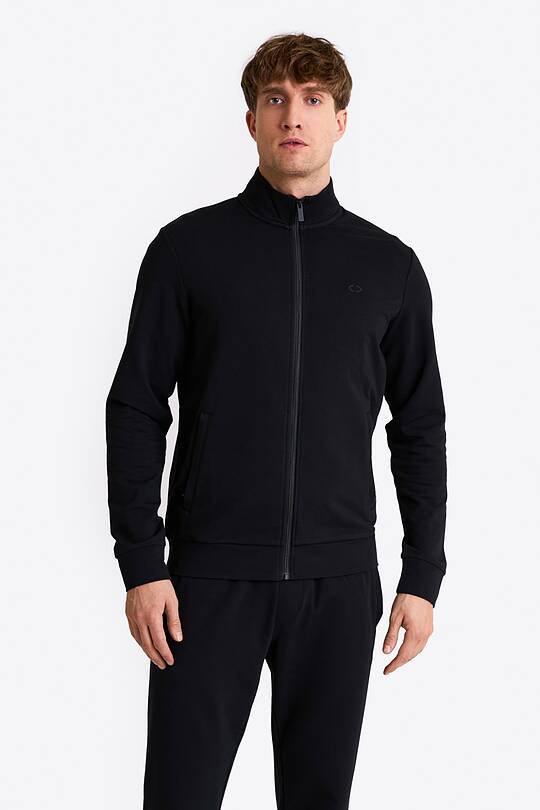 Cotton French terry full-zip sweatshirt 1 | Audimas