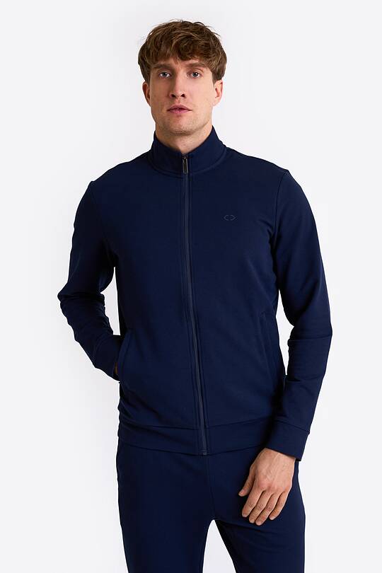 Cotton French terry full-zip sweatshirt 1 | Audimas