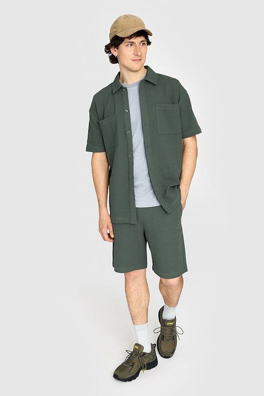 Textured waffle cotton sweatshorts 1 | Audimas