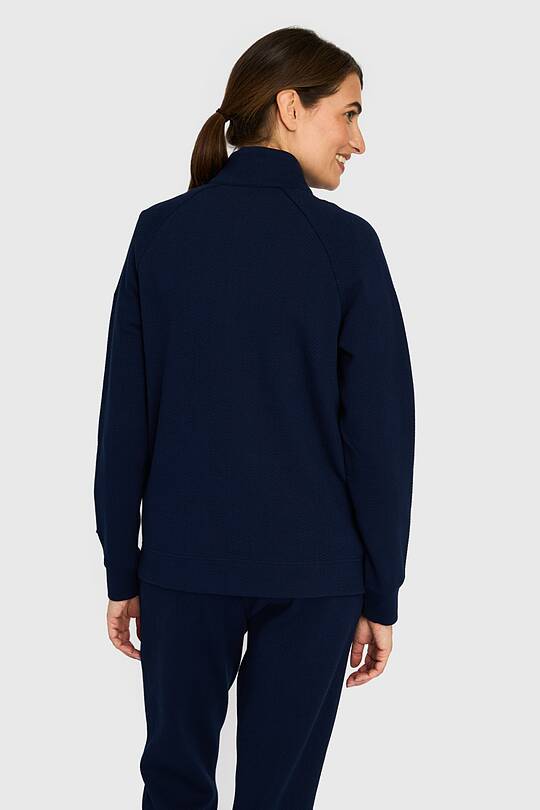 Textured cotton full-zip sweatshirt 2 | Audimas