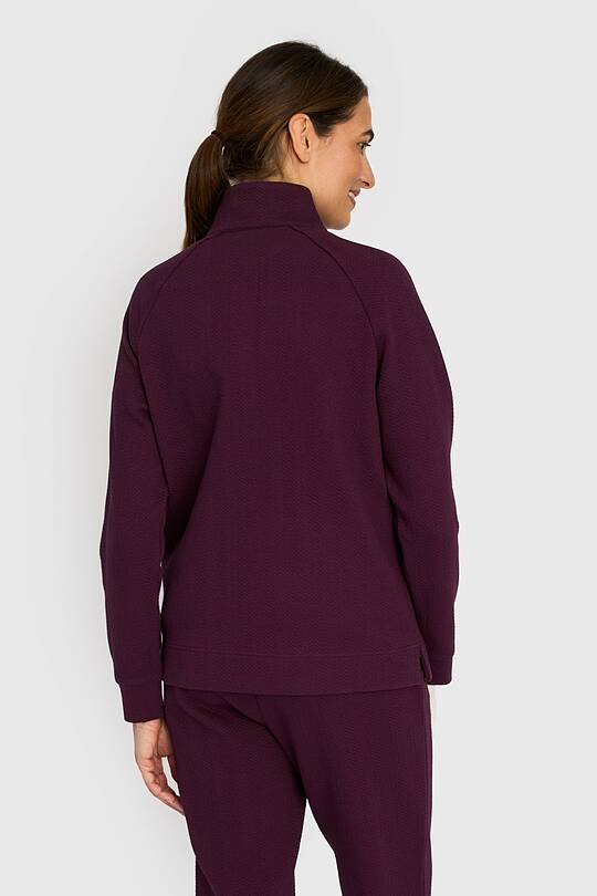 Textured cotton full-zip sweatshirt 2 | Audimas