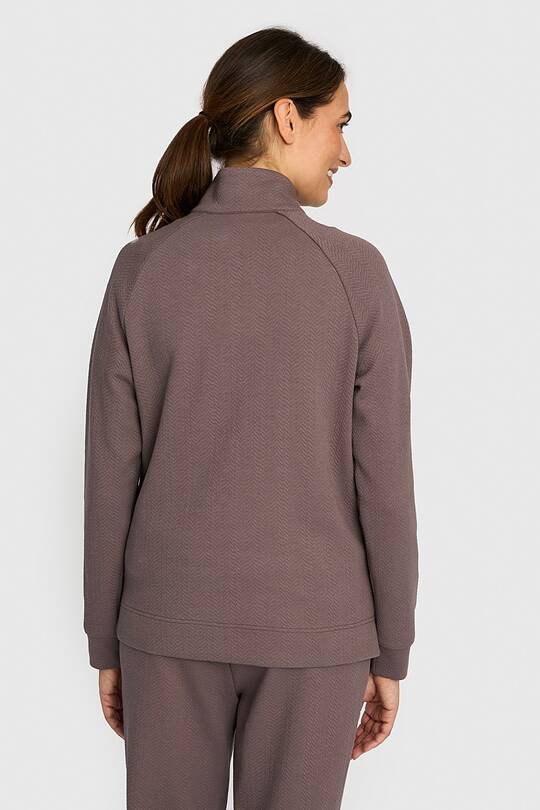 Textured cotton full-zip sweatshirt 2 | Audimas