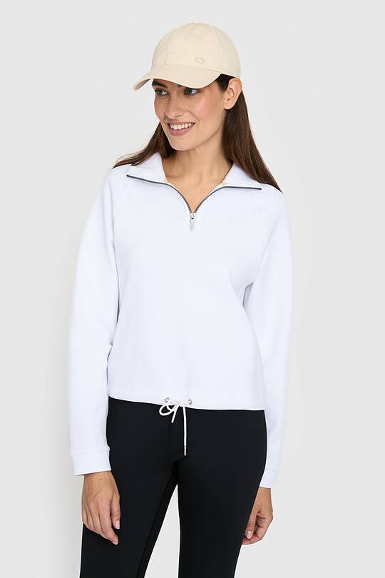 Cotton pique half-zip sweatshirt 1 | Audimas
