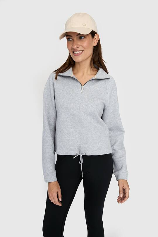 Cotton pique half-zip sweatshirt 1 | Audimas