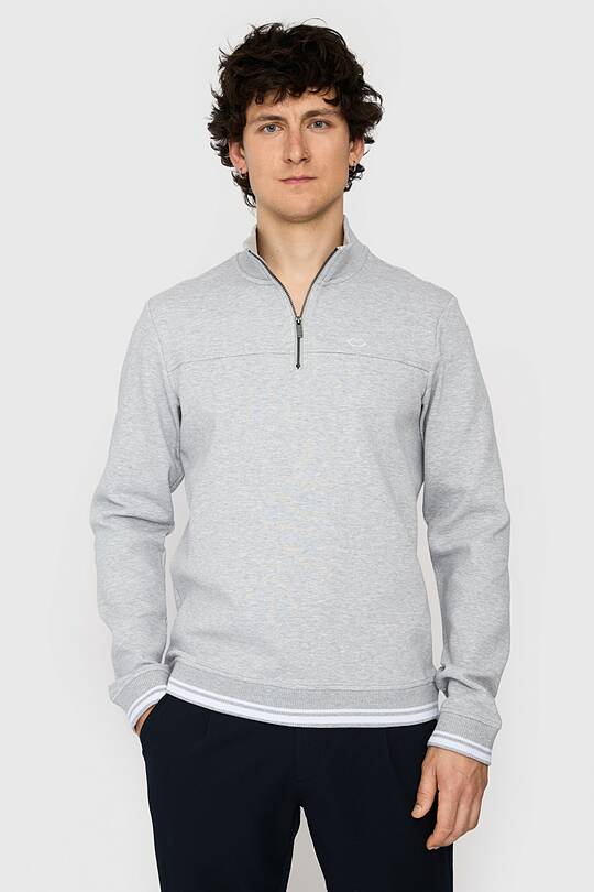 Cotton pique half-zip sweatshirt 1 | Audimas