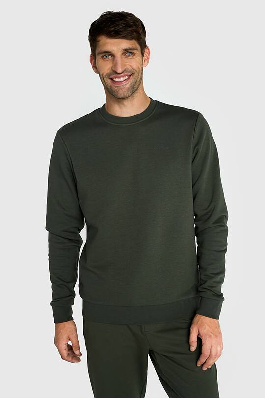Cotton French terry crewneck sweatshirt 1 | Audimas