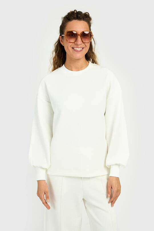 Textured crewneck sweatshirt with Viscose 1 | Audimas