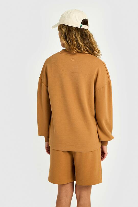 Textured crewneck sweatshirt with viscose 2 | Audimas