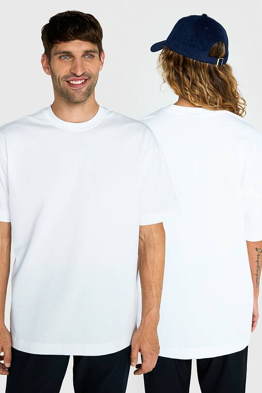 Oversized short sleeve cotton T-shirt 1 | Audimas