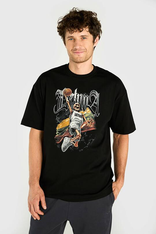 Short sleeves cotton T-shirt Nation of Basketball 2 | Audimas