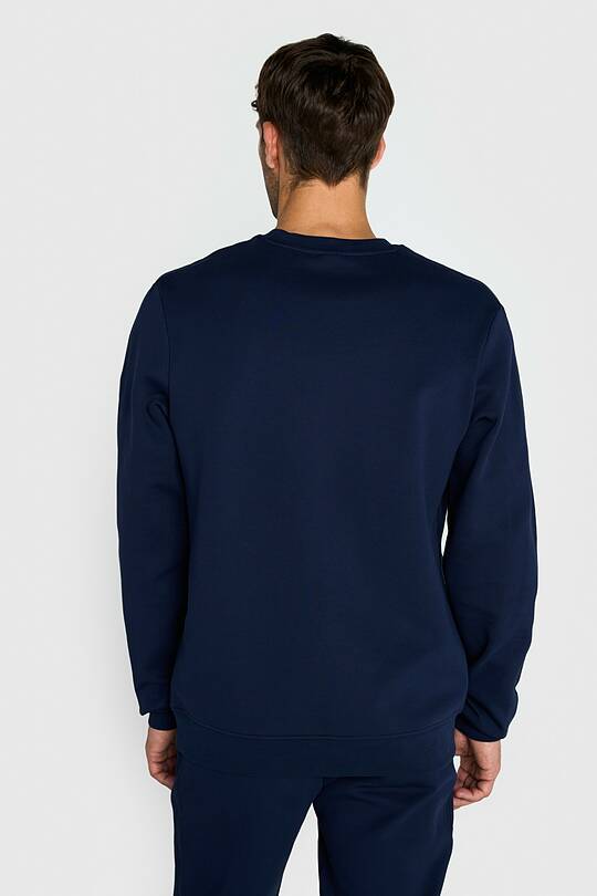 Cotton pique crewneck sweatshirt 2 | Audimas