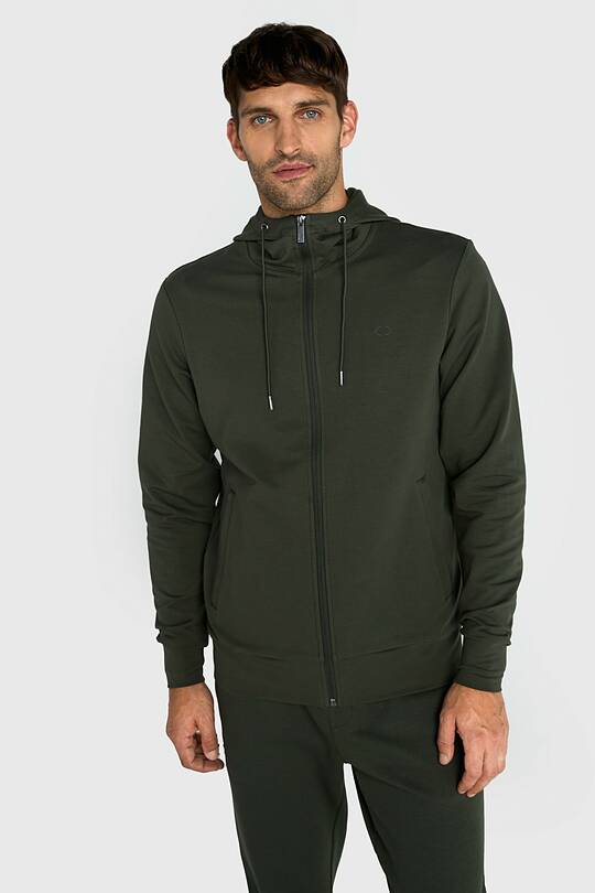 Cotton French terry full-zip hoodie 1 | Audimas