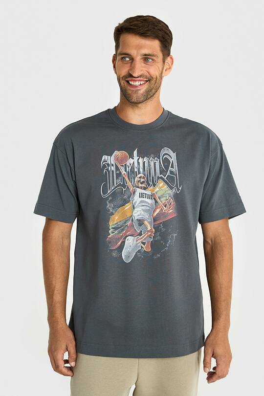 Short sleeves cotton T-shirt Nation of Basketball 2 | Audimas