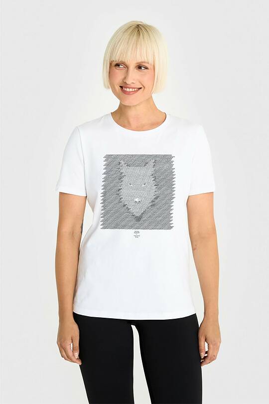 Short sleeves cotton T-shirt the eyes of the forest 1 | Audimas
