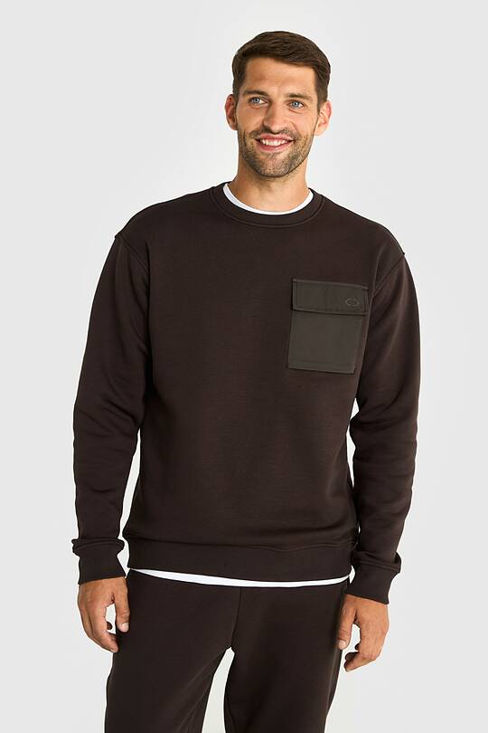 Cotton fleece crewneck sweatshirt 1 | Audimas