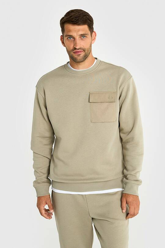 Cotton fleece crewneck sweatshirt 1 | Audimas