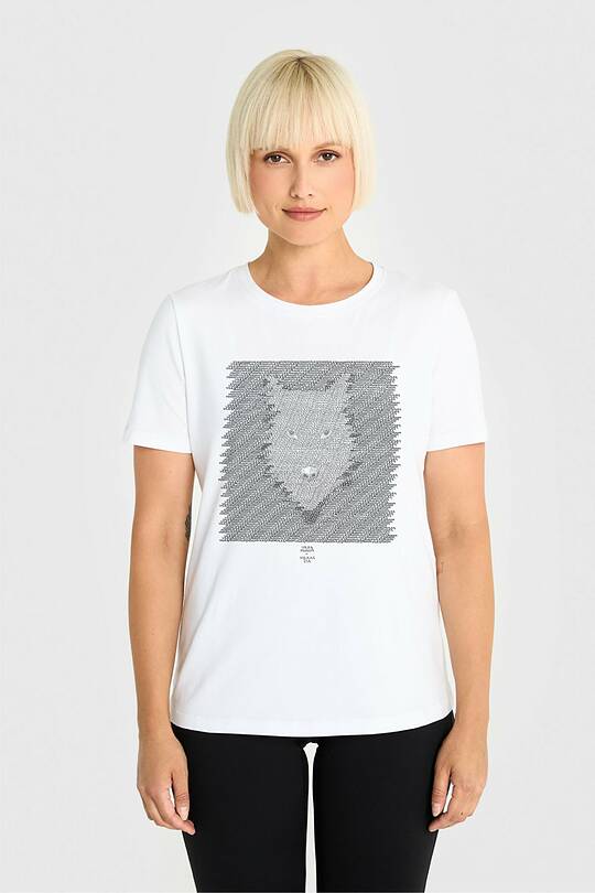 Short sleeves cotton T-shirt the eyes of the forest 1 | Audimas