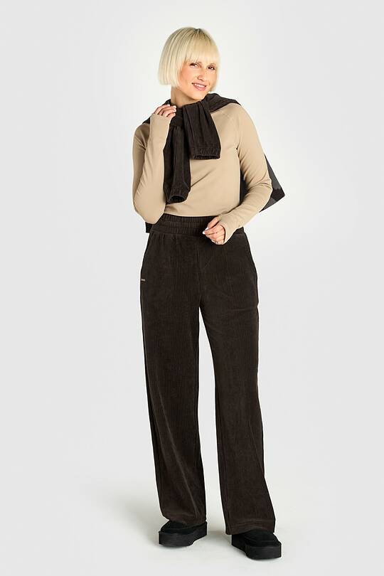 Wide corduroy velour sweatpants 1 | Audimas
