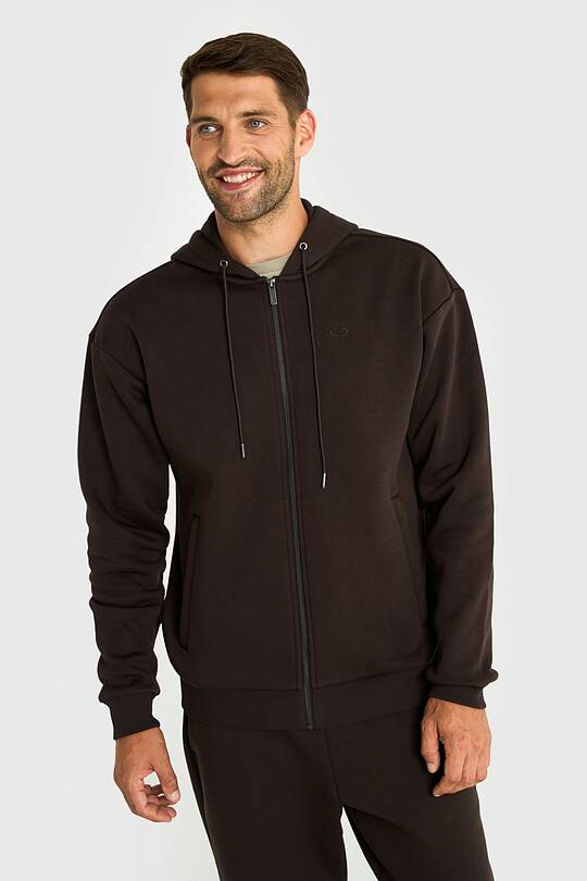 Cotton fleece full-zip hoodie 1 | Audimas