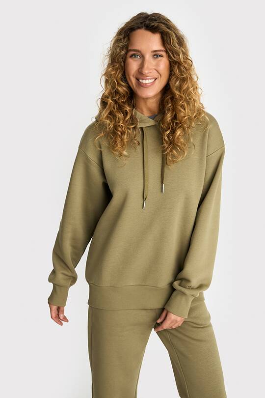 Oversized cotton fleece hoodie 1 | Audimas