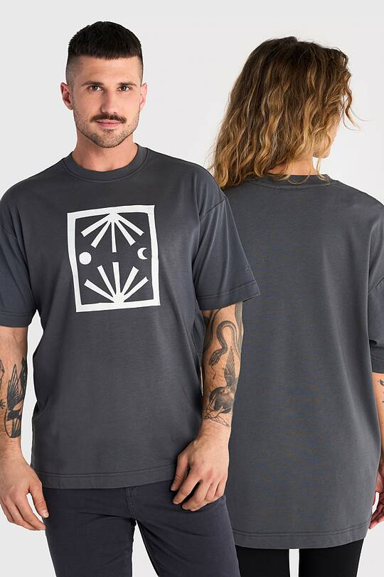 Short sleeves cotton T-shirt "Morning Evening" 1 | Audimas