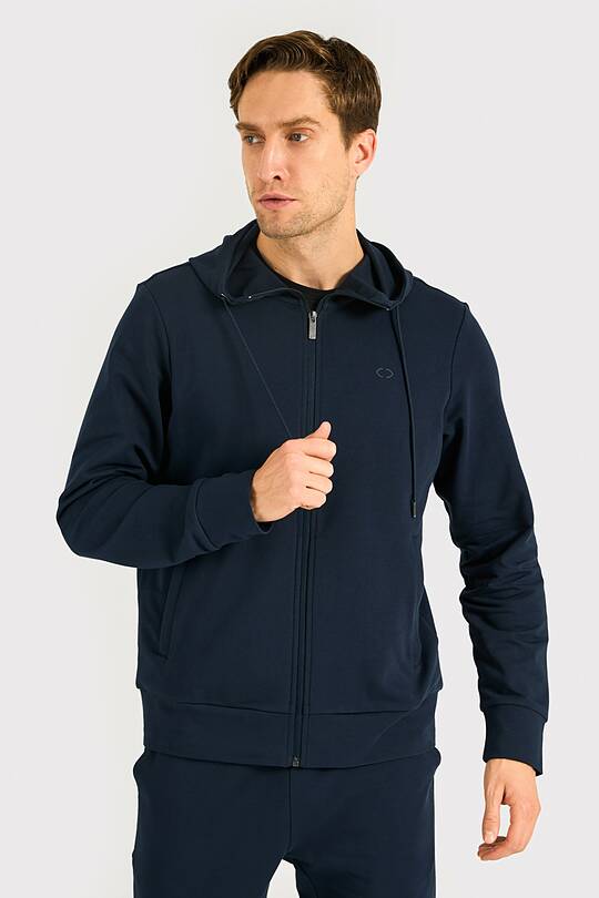 Cotton French terry full-zip hoodie 1 | Audimas