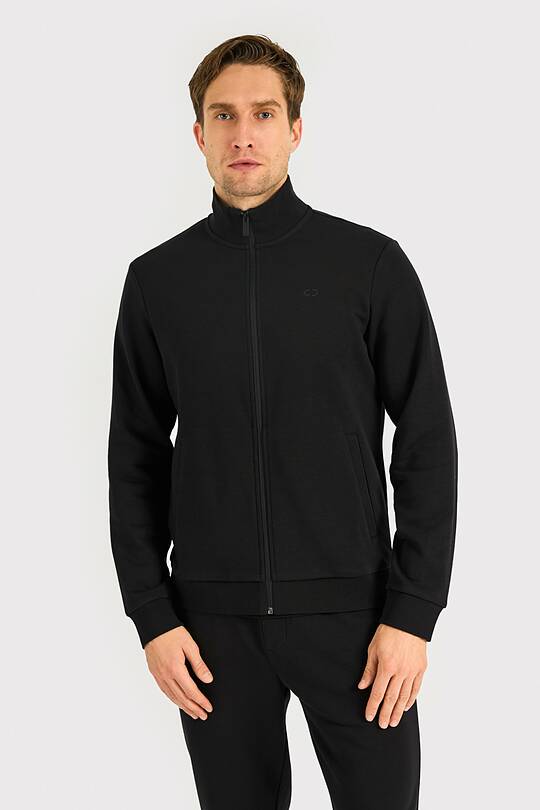 Cotton French terry full-zip sweatshirt 1 | Audimas