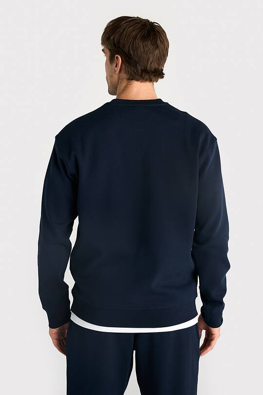 Cotton pique crewneck sweatshirt 2 | Audimas