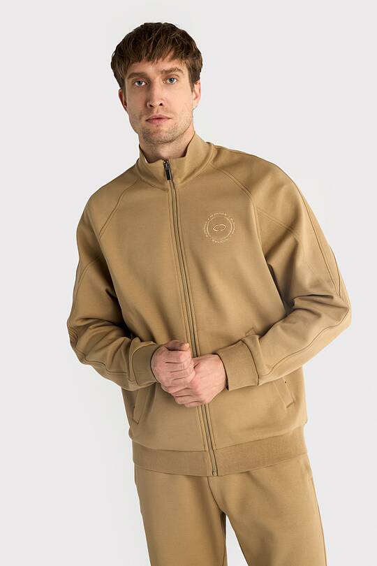 Cotton pique full-zip jacket 1 | Audimas