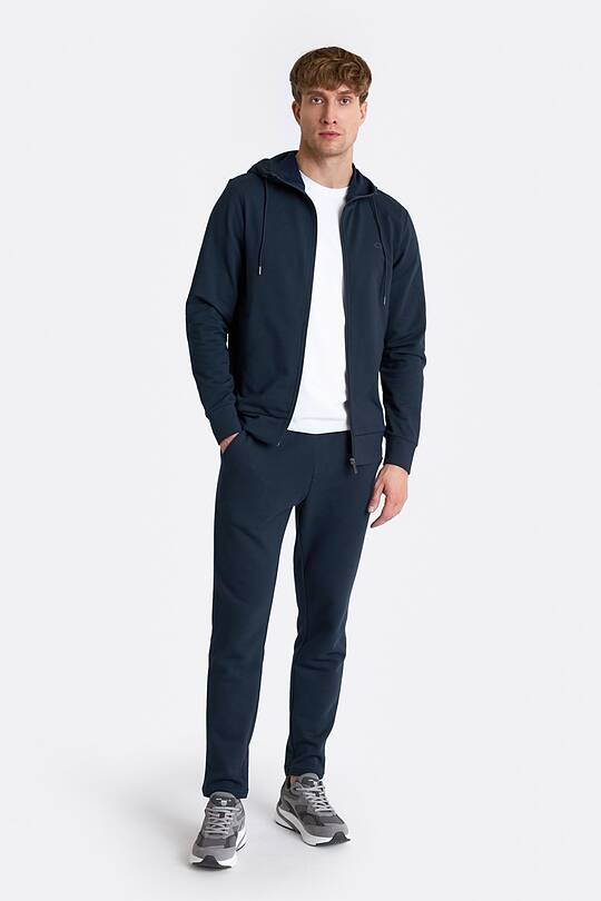 Cotton French terry tapered sweatpants 1 | Audimas