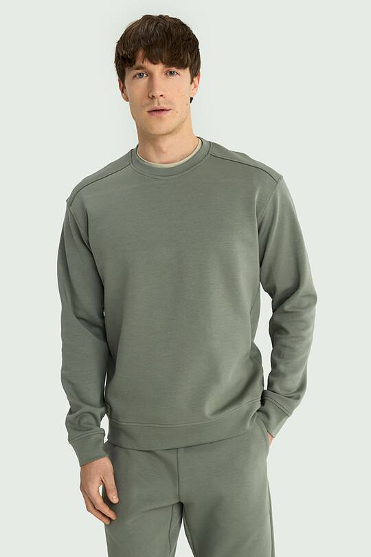 Crewneck sweatshirt with cotton blend 1 | Audimas