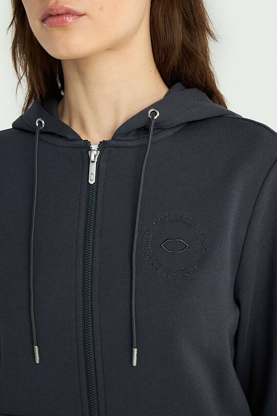 Cotton French terry full-zip hoodie with modal 2 | Audimas