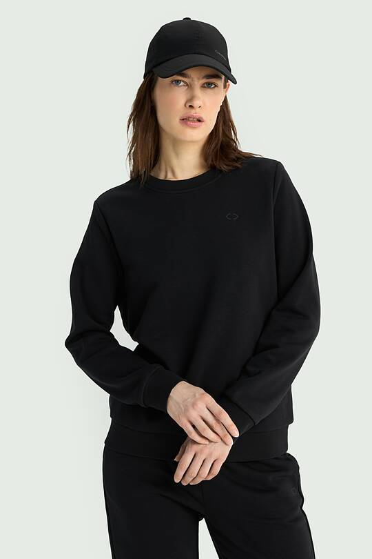 Cotton French terry crewneck sweatshirt 2 | Audimas