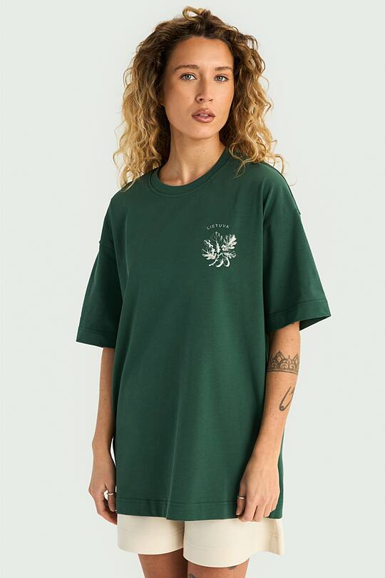 Short sleeves cotton T-shirt Oak small 2 | Audimas