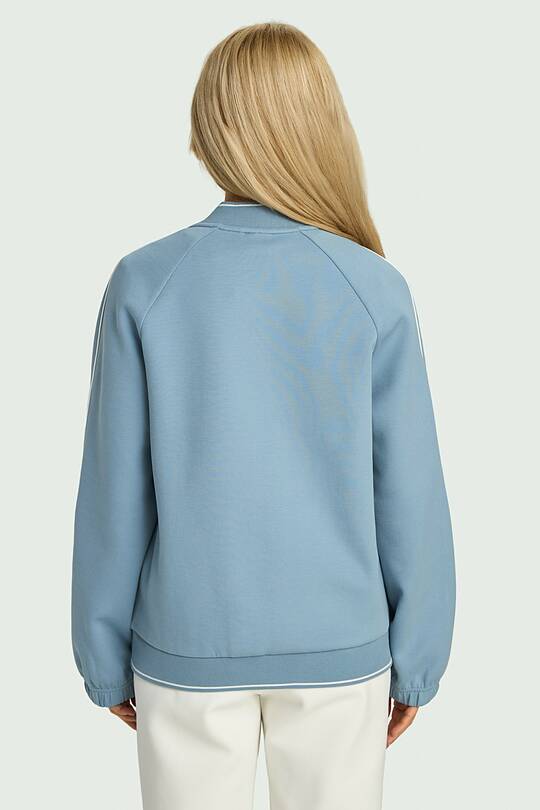 Cotton pique full-zip bomber jacket 2 | Audimas