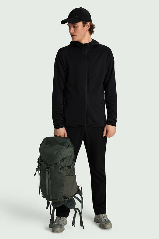 Outdoor grid fleece hoodie 1 | Audimas